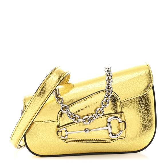 Gucci Metallic Calfskin Mini Horsebit #231365G15B